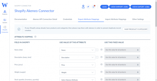 gallery picture : Webkul-Shopify-Connector-Configuration-export-mapping-5_0.png