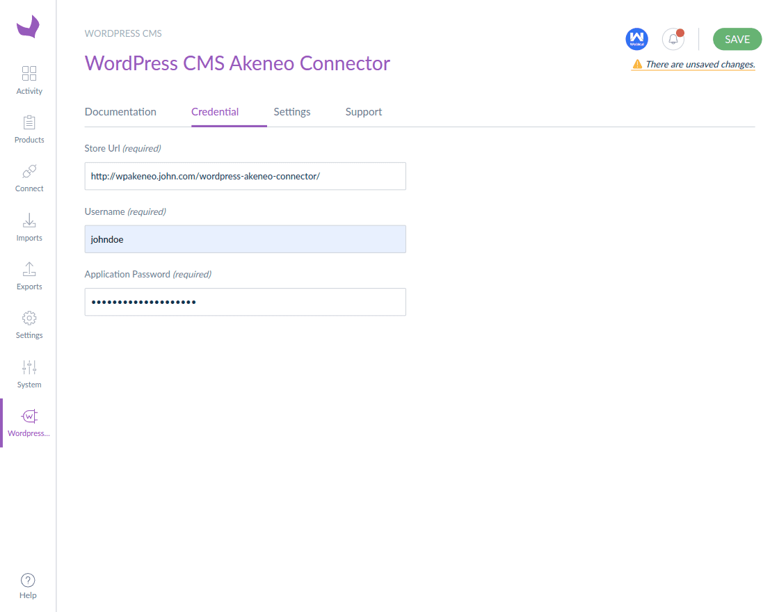 gallery picture : webkul-wordpress-akeneo-connector--add-credentials-1.png